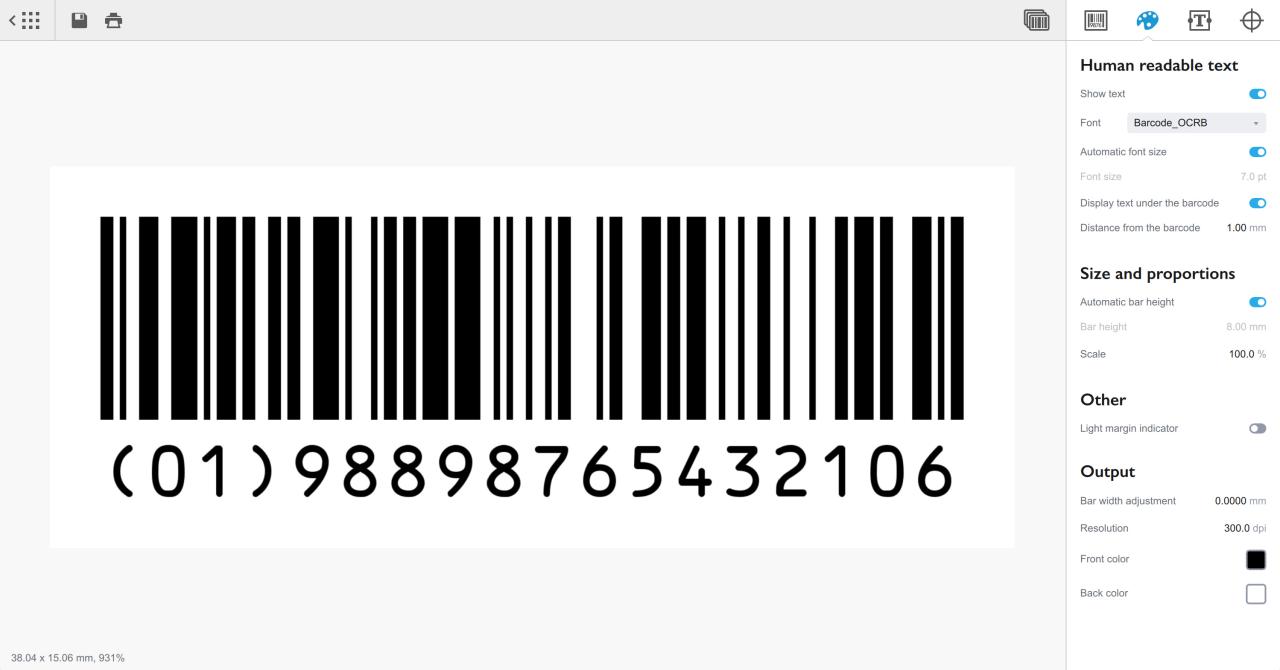 Barcode generator