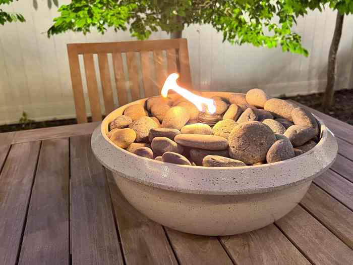 Diy tabletop fire bowl